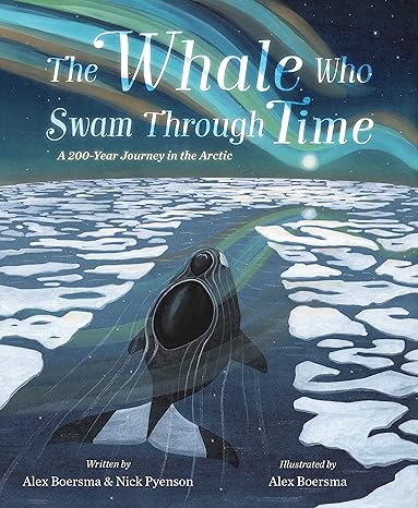 Book cover for The Whale Who Swam Through Time as an example of history books for kids