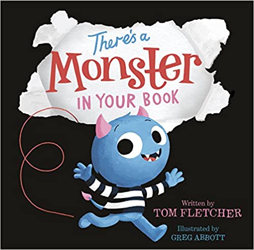 Book cover for There's a Monster In Your Book as an example of kids books about monsters