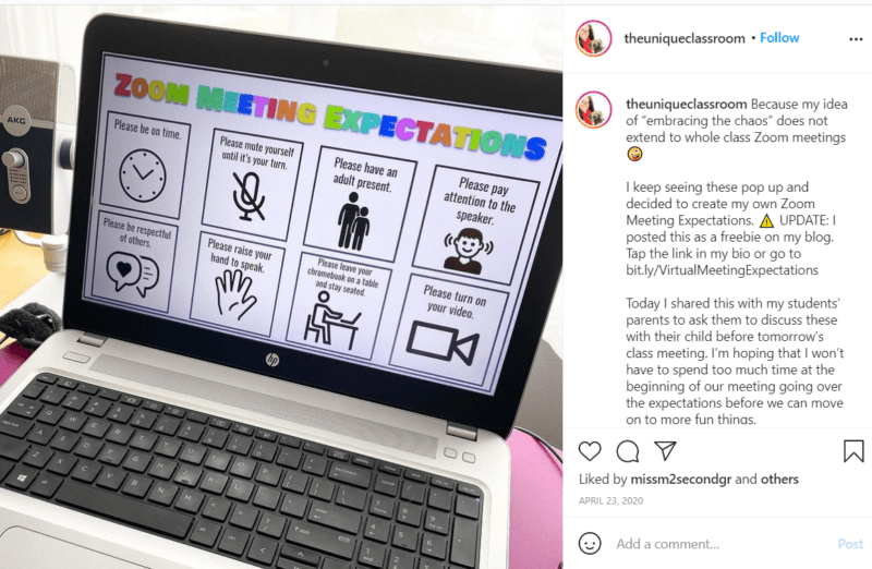 Still of tips for teaching third grade online theuniqueclassroom Instagram post