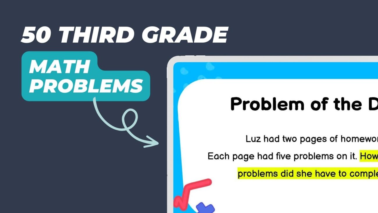 50 Third Grade Math Word Problems of the Day