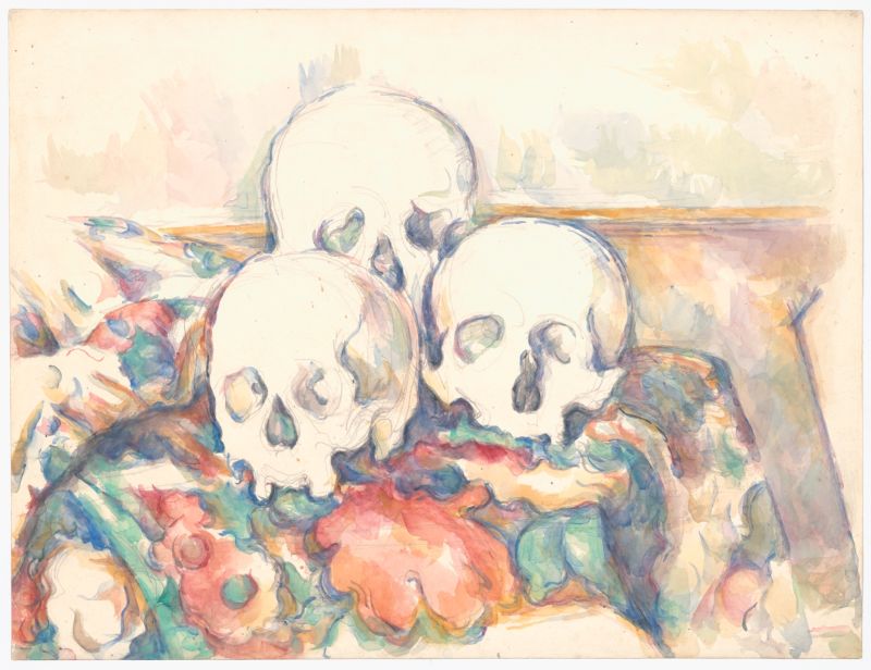 The Three Skulls by Paul Cézanne