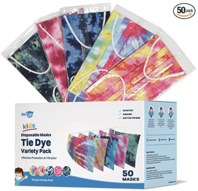 tie-dye 50 pack of disposable masks