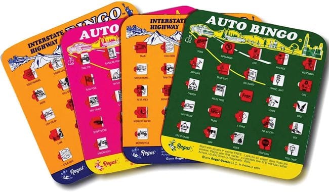 Auto Bingo travel games cards