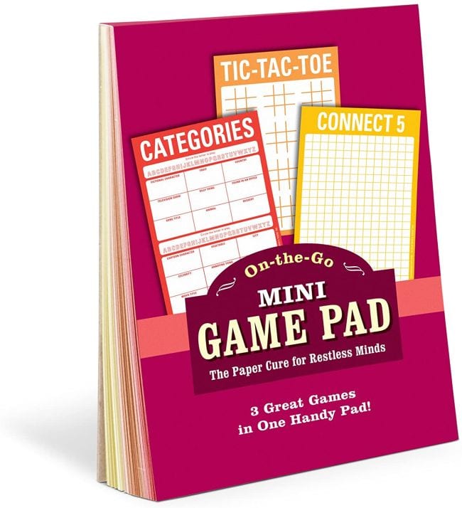 Mini Game Pad with Connect 5, Tic-Tac-Toe, and Category travel games for kids