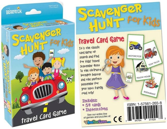 Scavenger Hunt For Kids travel card game