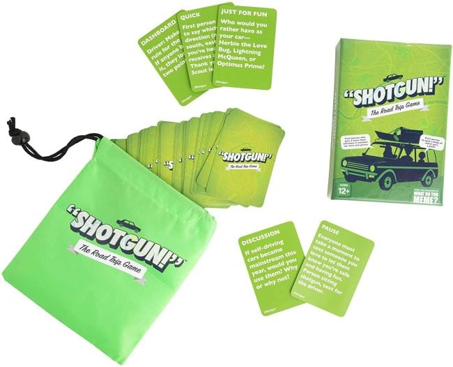Shotgun! travel games for kids with cards and storage box