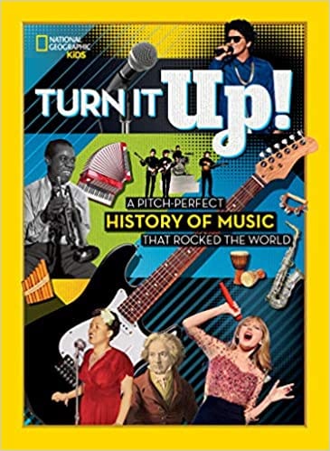 Book cover for Turn It Up as an example of music books for kids