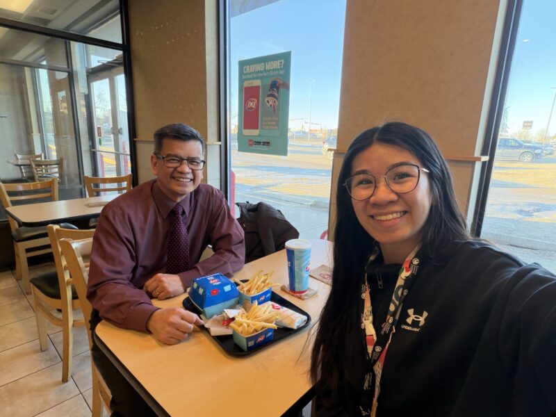 twinning with dad and hanging out