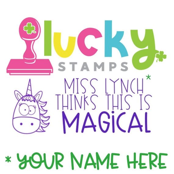 Unicorn stamp for classroom
