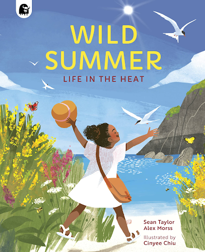 Summer read alouds example with the cover of Wild Summer. A girl is dancing by the beach in the summer sun.