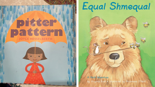 Cover of Pitter Pattern and Equal Shmequal books for teaching 2nd grade
