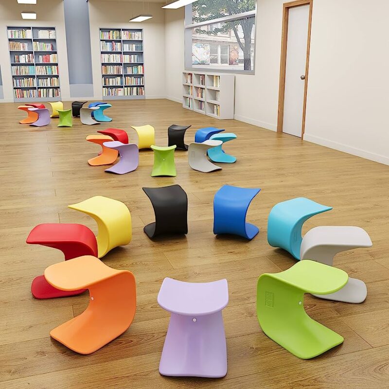 wave stools in a circle in a classroom for flexible seating