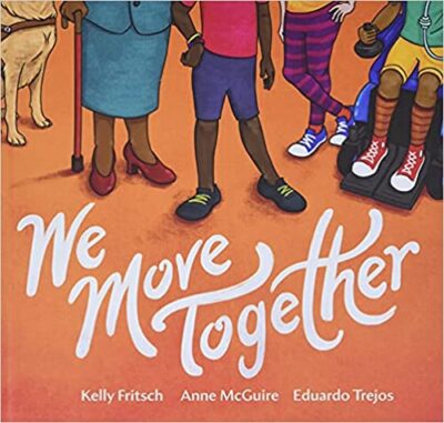 Book cover for We Move Together as an example of second grade books