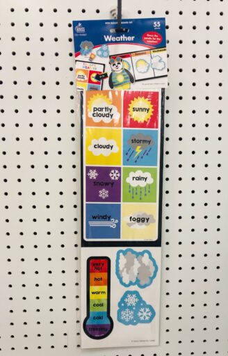 55 piece weather bulletin board set from Target