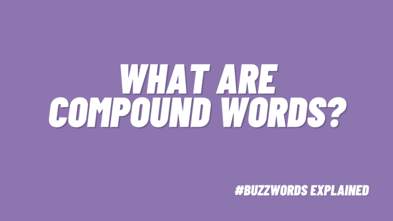 Text that says What Are Compound Words on a purple background.