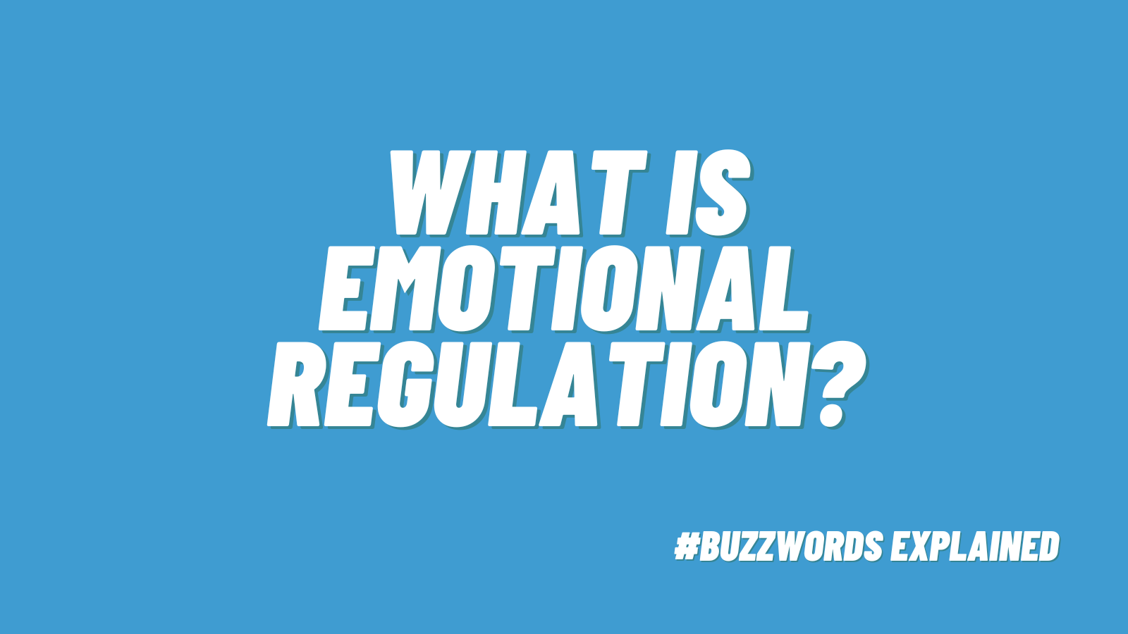 What is emotional regulation?