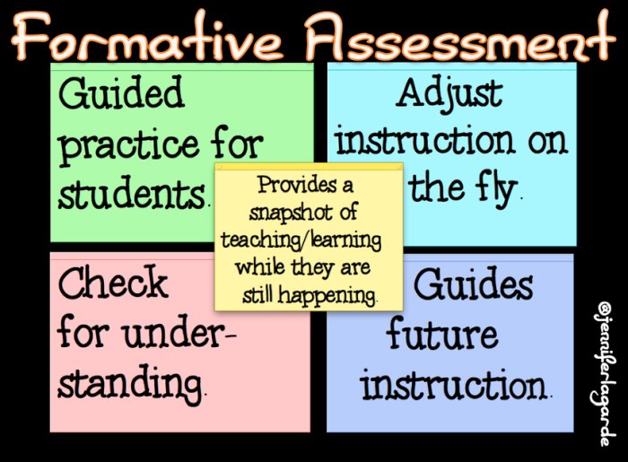 Frayer model describing characteristics of formative assessment