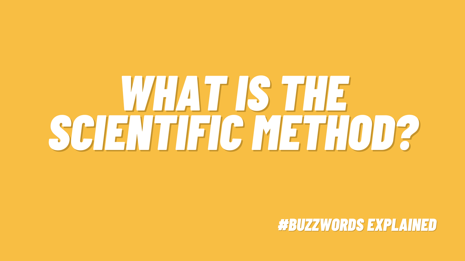 Text that says What Is the Scientific Method? on yellow background.