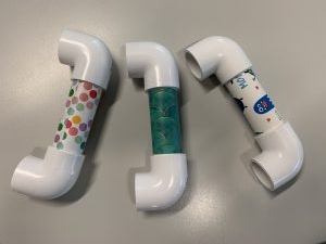 whisper phones made of pvc pipe for five senses activities