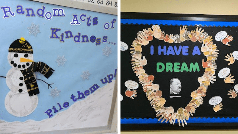 Examples of January bulletin boards