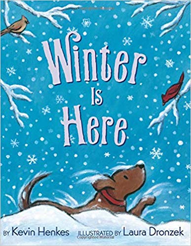 Book cover for Winter is Here as an example of kindergarten books