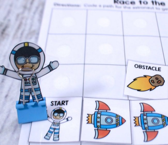 Printable coding game featuring women from Hidden Figures