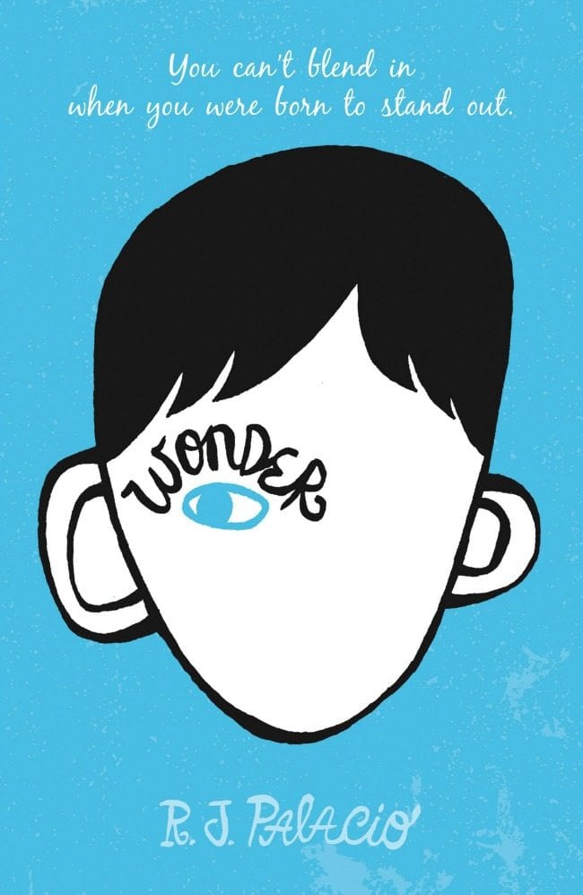 Book cover of Wonder as an example of 5th grade books