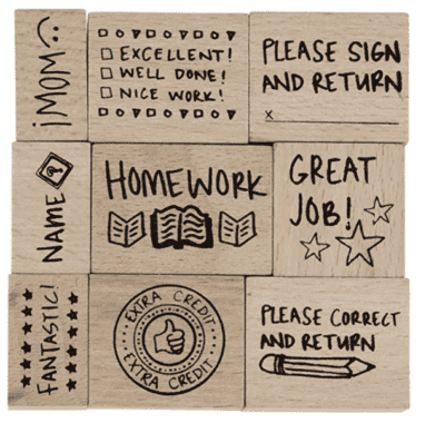 Wooden teacher stamps