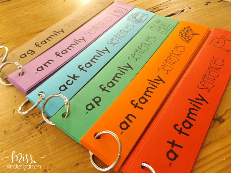 example of word family fluency strips for guided reading