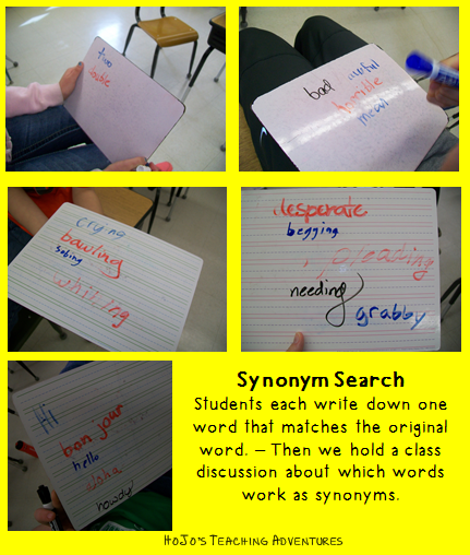 Teach Synonyms: Fun Activities with 150 synonyms and 600 examples.