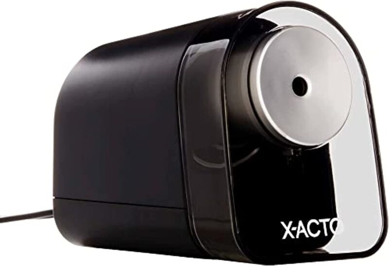 Xacto Electric Pencil Sharpener in black.