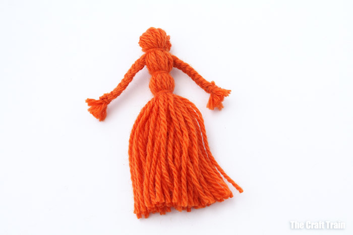 yarn doll for a DIY fidget toy