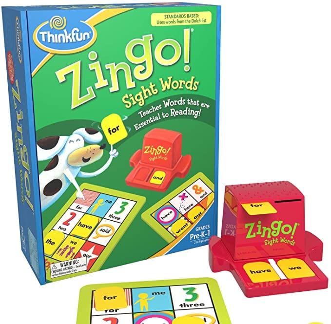 Zingo Sight Words game