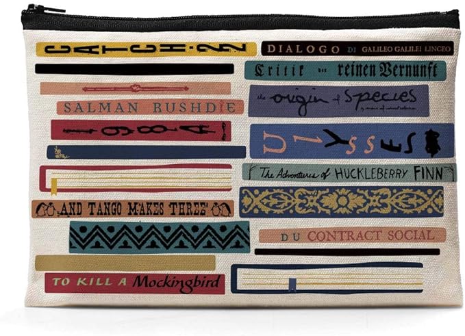 zipper pouch with book design 